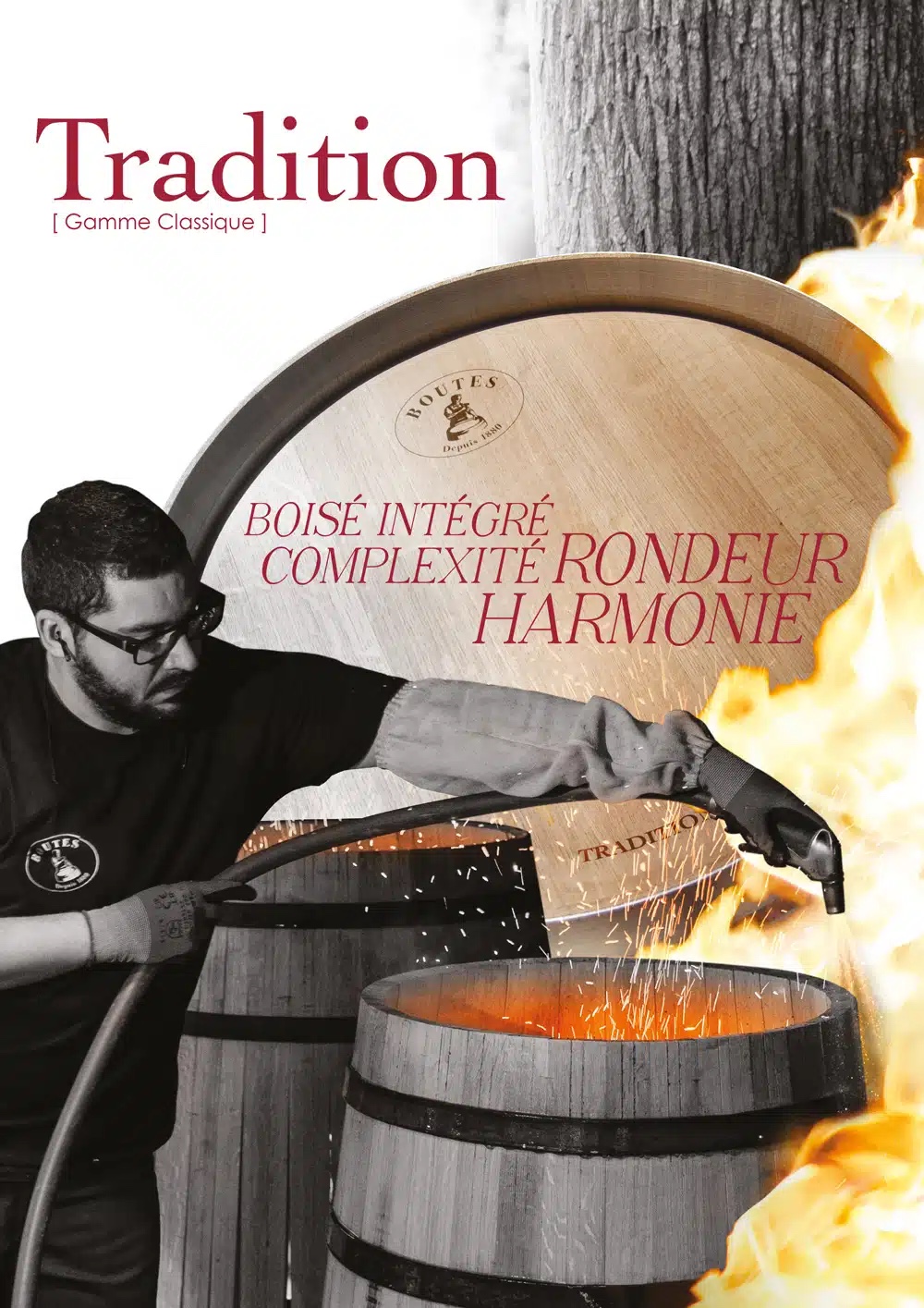 Planche illustrée « Tradition » : le geste du tonnelier